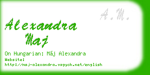 alexandra maj business card